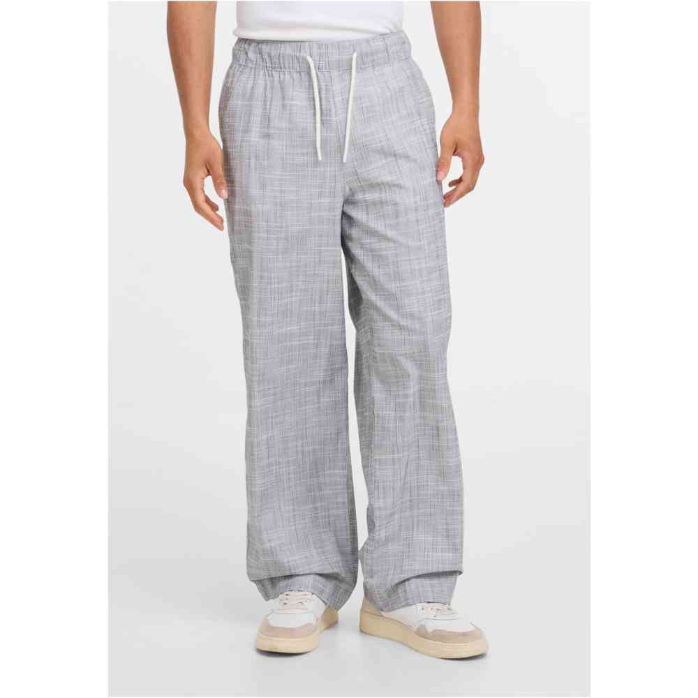 Urban Classics - Loose Structured Broek rechte pijpen - Zwart/Wit